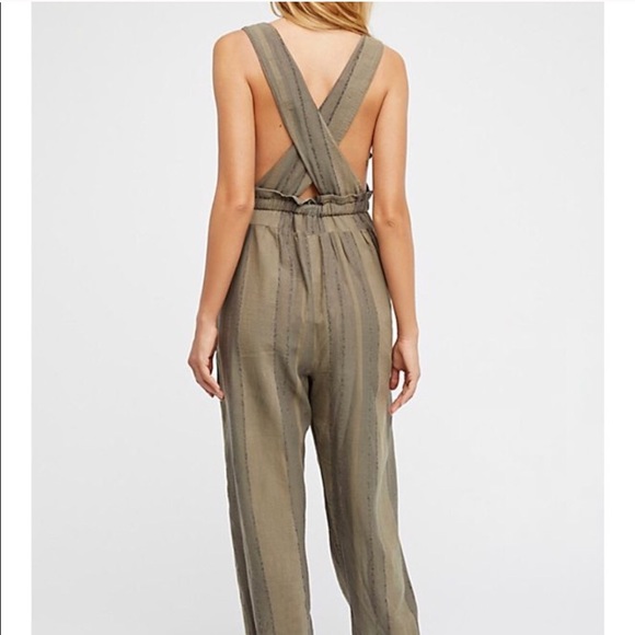 Free People Criss Cross One Piece Jumpsuit - Picture 2 of 8